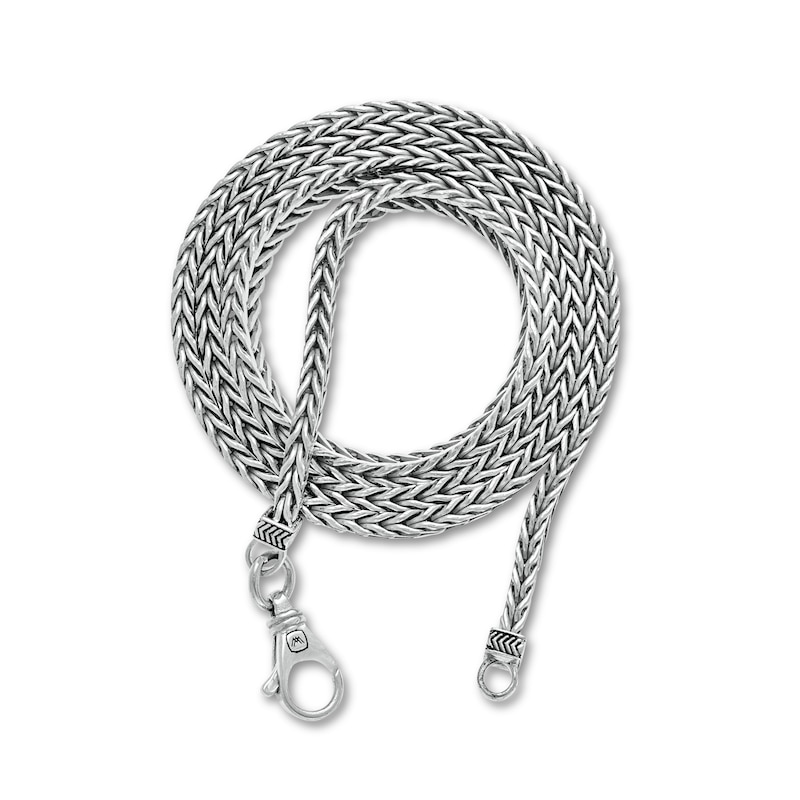 Main Image 3 of Vera Wang Men 6.0mm Foxtail Chain Necklace in Solid Sterling Silver  - 22"