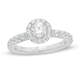 Vera Wang Love Collection 1 CT. T.W. Diamond Frame Engagement Ring in 14K White Gold