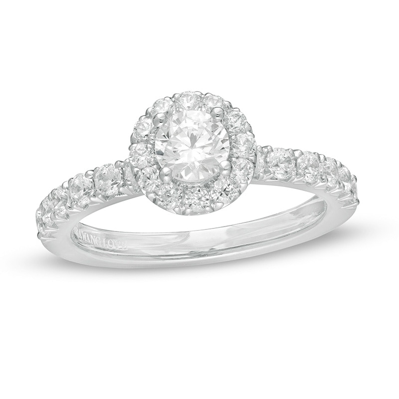 Main Image 1 of Vera Wang Love Collection 1 CT. T.W. Diamond Frame Engagement Ring in 14K White Gold