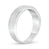 Thumbnail Image 3 of Men's 1/4 CT. T.W. Square-Cut Diamond Three Stone Wedding Band in 10K White Gold