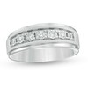 Thumbnail Image 1 of 1/6 CT. T.W. Diamond Seven Stone Wedding Band in Sterling Silver