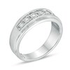 Thumbnail Image 2 of 1/6 CT. T.W. Diamond Seven Stone Wedding Band in Sterling Silver