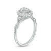 Thumbnail Image 2 of 1 CT. T.W. Oval Diamond Scallop Frame Twist Shank Engagement Ring in 14K White Gold