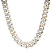 Thumbnail Image 1 of 9.5mm Diamond-Cut Curb Chain Necklace in Hollow 14K Two-Tone Gold - 22"
