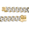 Thumbnail Image 2 of 9.5mm Diamond-Cut Curb Chain Necklace in Hollow 14K Two-Tone Gold - 22"