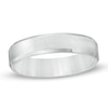 Thumbnail Image 1 of 5.0mm Brushed Inlay Beveled Edge Wedding Band in Tungsten