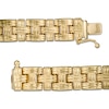 Thumbnail Image 3 of Textured Basket Weave Link Bracelet in 14K Gold - 7.25"