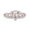 Thumbnail Image 3 of Enchanted Disney Aurora 6.0mm Trillion-Cut Morganite and 1/4 CT. T.W. Diamond Engagement Ring in 14K Two-Tone Gold
