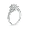 Thumbnail Image 3 of 1 CT. T.W. Princess-Cut Diamond Cushion Frame Split Shank Engagement Ring in 14K White Gold