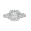 Thumbnail Image 4 of 1 CT. T.W. Princess-Cut Diamond Cushion Frame Split Shank Engagement Ring in 14K White Gold