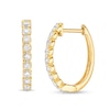 3/8 CT. T.W. Diamond Hoop Earrings in 10K Gold