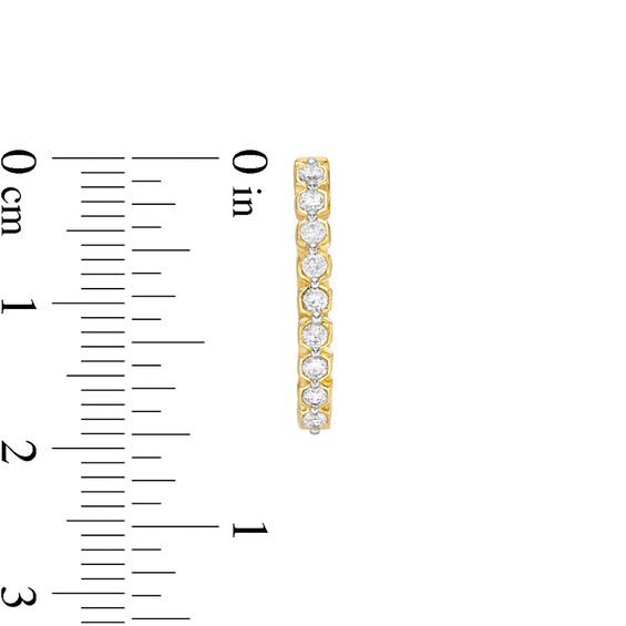 3/8 CT. T.W. Diamond Hoop Earrings in 10K Gold 3/8 CT. T.W. Diamond Hoop Earrings in 10K Gold