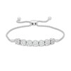 Thumbnail Image 1 of 1 CT. T.W. Composite Diamond Seven Stone Bolo Bracelet in 10K White Gold - 9.0"