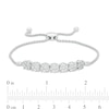 Thumbnail Image 1 of 1 CT. T.W. Composite Diamond Seven Stone Bolo Bracelet in 10K White Gold - 9.0"