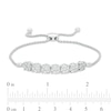Thumbnail Image 2 of 1 CT. T.W. Composite Diamond Seven Stone Bolo Bracelet in 10K White Gold - 9.0"