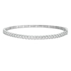 Thumbnail Image 1 of 1 CT. T.W. Diamond Bangle in 10K White Gold - 7.5"