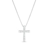 Thumbnail Image 0 of 1/6 CT. T.W. Diamond Cross Pendant in 10K White Gold