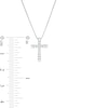 Thumbnail Image 1 of 1/6 CT. T.W. Diamond Cross Pendant in 10K White Gold