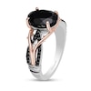 Thumbnail Image 2 of Enchanted Disney Villains Maleficent Onyx and 1/6 CT. T.W. Black Diamond Ring in Sterling Silver and 10K Rose Gold