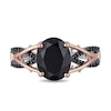 Thumbnail Image 3 of Enchanted Disney Villains Maleficent Onyx and 1/6 CT. T.W. Black Diamond Ring in Sterling Silver and 10K Rose Gold