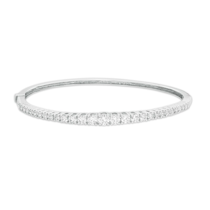10k White Gold Diamond Bangle Bracelet 10k White Gold Diamond Bangle Bracelet