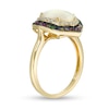 Thumbnail Image 1 of EFFY™ Collection Oval Opal, Multi-Gemstone and 1/6 CT. T.W. Diamond Double Frame Ring in 14K Gold