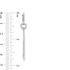 Thumbnail Image 3 of 1/2 CT. T.W. Diamond Geometric Drop Earrings in 10K White Gold