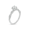 Thumbnail Image 2 of 3/4 CT. T.W. Diamond Frame Twist Shank Engagement Ring in 14K White Gold