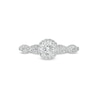 Thumbnail Image 3 of 3/4 CT. T.W. Diamond Frame Twist Shank Engagement Ring in 14K White Gold