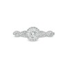 Thumbnail Image 3 of 3/4 CT. T.W. Diamond Frame Twist Shank Engagement Ring in 14K White Gold