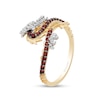 Thumbnail Image 1 of Enchanted Disney Mulan Garnet and 1/15 CT. T.W. Diamond Mushu Dragon Ring in 10K Gold - Size 7