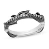 Thumbnail Image 1 of Enchanted Disney Villains Maleficent 1/10 CT. T.W. Diamond Thorn Band in 14K White Gold and Black Rhodium