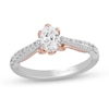 Thumbnail Image 1 of Enchanted Disney Anna 3/4 CT. T.W. Oval Diamond Vintage-Style Engagement Ring in 14K Two-Tone Gold