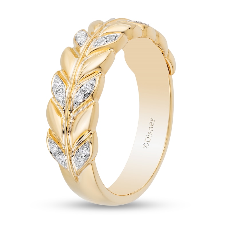 Main Image 2 of Enchanted Disney Anna 1/10 CT. T.W. Diamond Wheat Wedding Band in 14K Gold