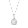 Thumbnail Image 1 of 1/2 CT. T.W. Diamond Octagonal Frame Pendant in 10K White Gold