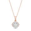 Thumbnail Image 0 of 1/4 CT. T.W. Composite Diamond Petal Frame Flower Pendant in 10K Rose Gold