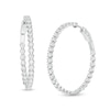 Thumbnail Image 0 of Marilyn Monroe™ Collection 2 CT. T.W. Journey Diamond Inside-Out Hoop Earrings in 10K White Gold