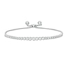 Thumbnail Image 1 of Marilyn Monroe™ Collection 1/2 CT. T.W. Journey Diamond Bolo Bracelet in 10K White Gold - 9.5"