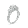 Thumbnail Image 2 of 1-1/2 CT. T.W. Princess-Cut Diamond Frame Past Present Future® Engagement Ring in 14K White Gold