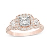 Thumbnail Image 1 of 1-1/4 CT. T.W. Princess-Cut Diamond Frame Past Present Future® Engagement Ring in 14K Rose Gold