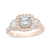 Thumbnail Image 0 of 1-1/4 CT. T.W. Princess-Cut Diamond Frame Past Present Future® Engagement Ring in 14K Rose Gold