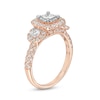 Thumbnail Image 3 of 1-1/4 CT. T.W. Princess-Cut Diamond Frame Past Present Future® Engagement Ring in 14K Rose Gold
