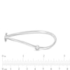 Thumbnail Image 2 of Marilyn Monroe™ Collection 1/15 CT. Diamond Solitaire Curved Bangle in Sterling Silver