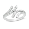 Thumbnail Image 1 of Marilyn Monroe™ Collection 1/2 CT. T.W. Journey Diamond Bypass Open Ring in 10K White Gold