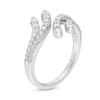 Thumbnail Image 1 of Marilyn Monroe™ Collection 1/2 CT. T.W. Journey Diamond Bypass Open Ring in 10K White Gold