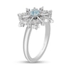 Thumbnail Image 1 of Enchanted Disney Elsa Aquamarine and 1/8 CT. T.W. Diamond Snowflake Ring in Sterling Silver