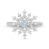 Thumbnail Image 2 of Enchanted Disney Elsa Aquamarine and 1/8 CT. T.W. Diamond Snowflake Ring in Sterling Silver