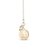 Thumbnail Image 1 of Enchanted Disney Anna Pear-Shaped Citrine and Diamond Accent Double Wheat Necklace in 10K Gold