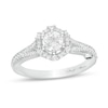 Thumbnail Image 1 of Marilyn Monroe™ Collection 3/4 CT. T.W. Diamond Hexagonal Frame Art Deco Engagement Ring in 14K White Gold