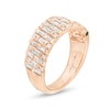 Thumbnail Image 1 of Marilyn Monroe™ Collection 1 CT. T.W. Baguette and Round Diamond Band in 14K Rose Gold